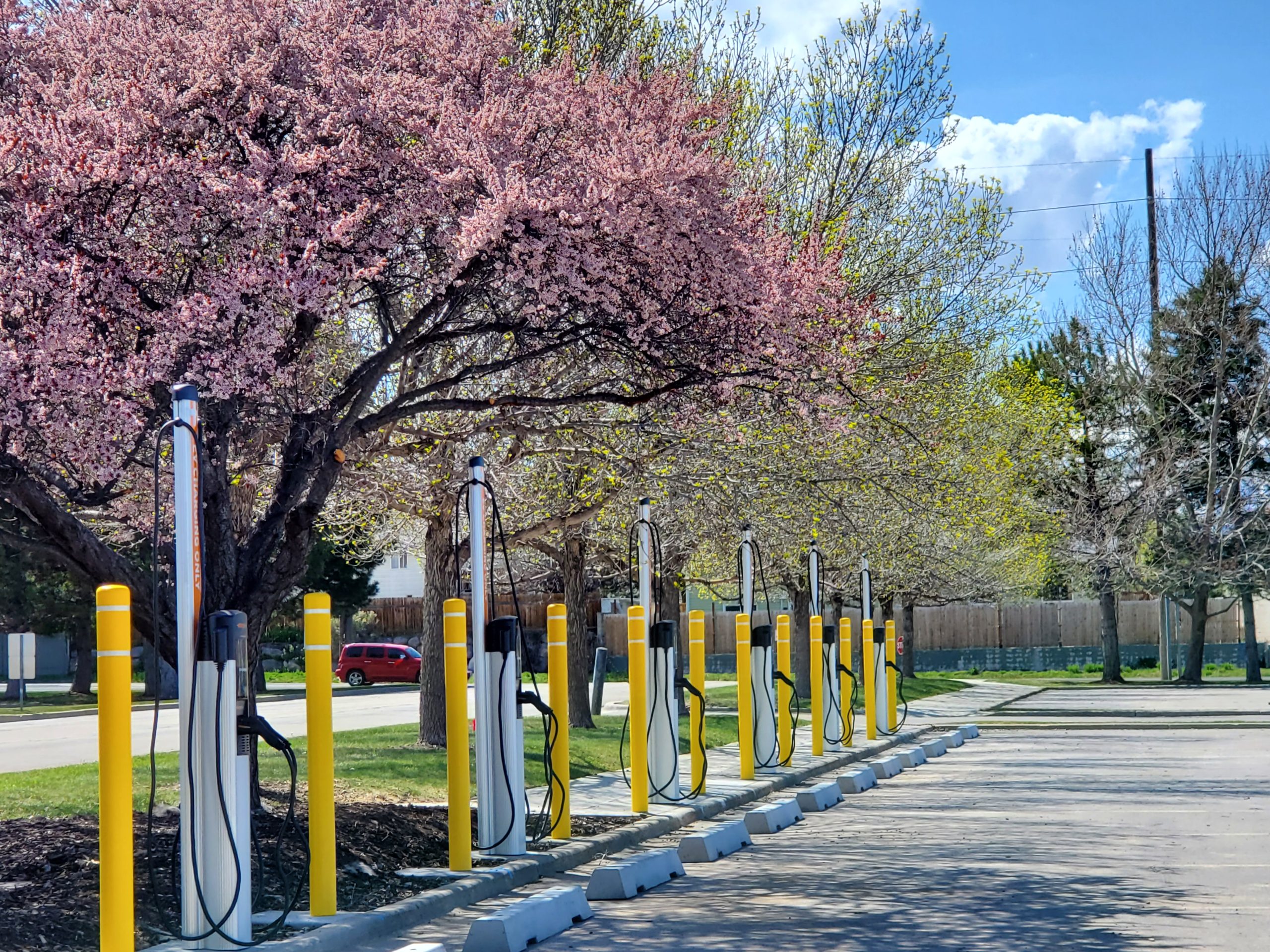 Electric vehicle charging stations at the Taylorsville State Office Building